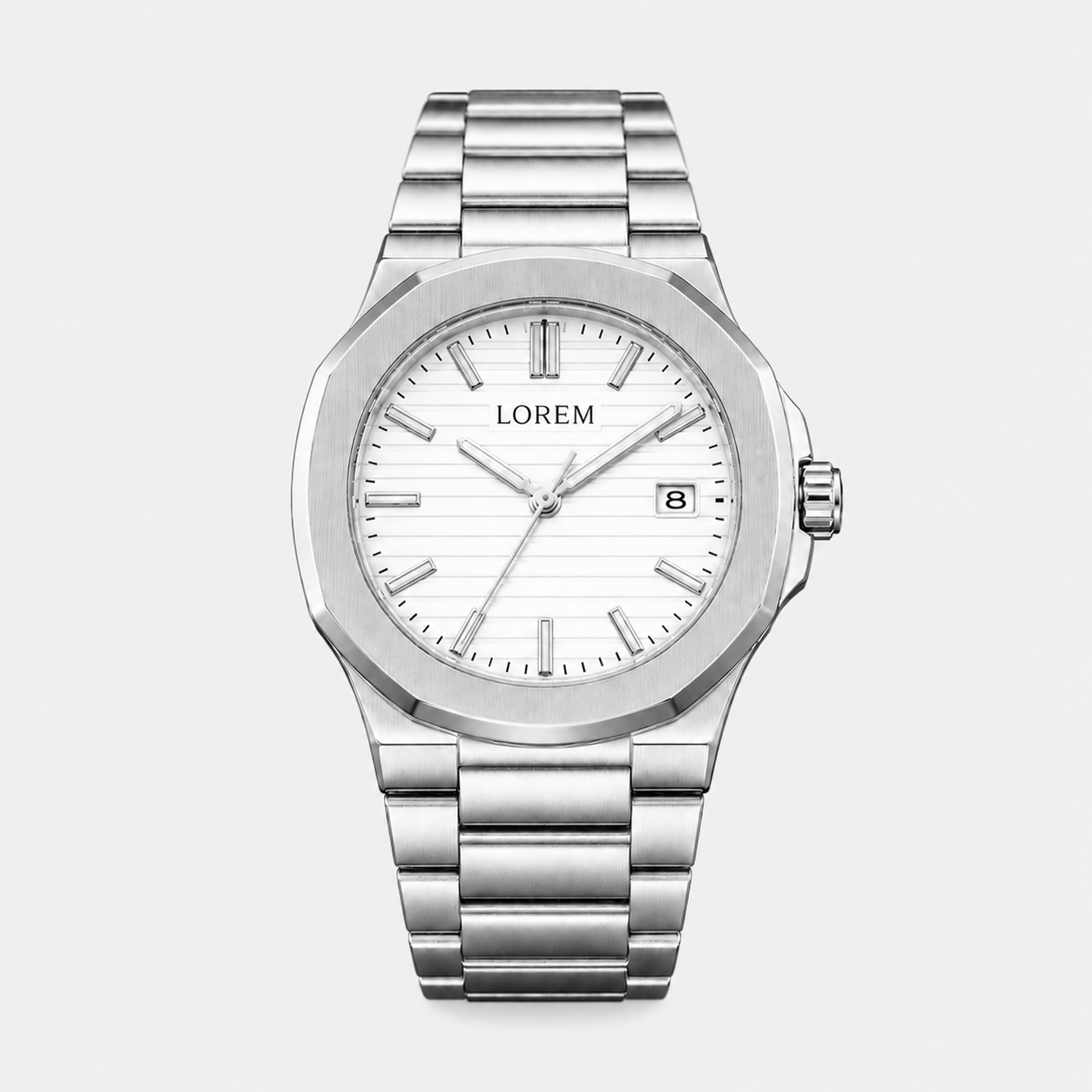 Men's Emerald Steel Square Dial Classic Watch